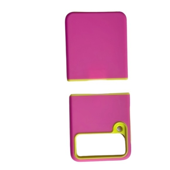 The Perfect Companion: Galaxy Z Flip 4 Wallet Case Bright Neon Pink w Detachable - Picture 4 of 8